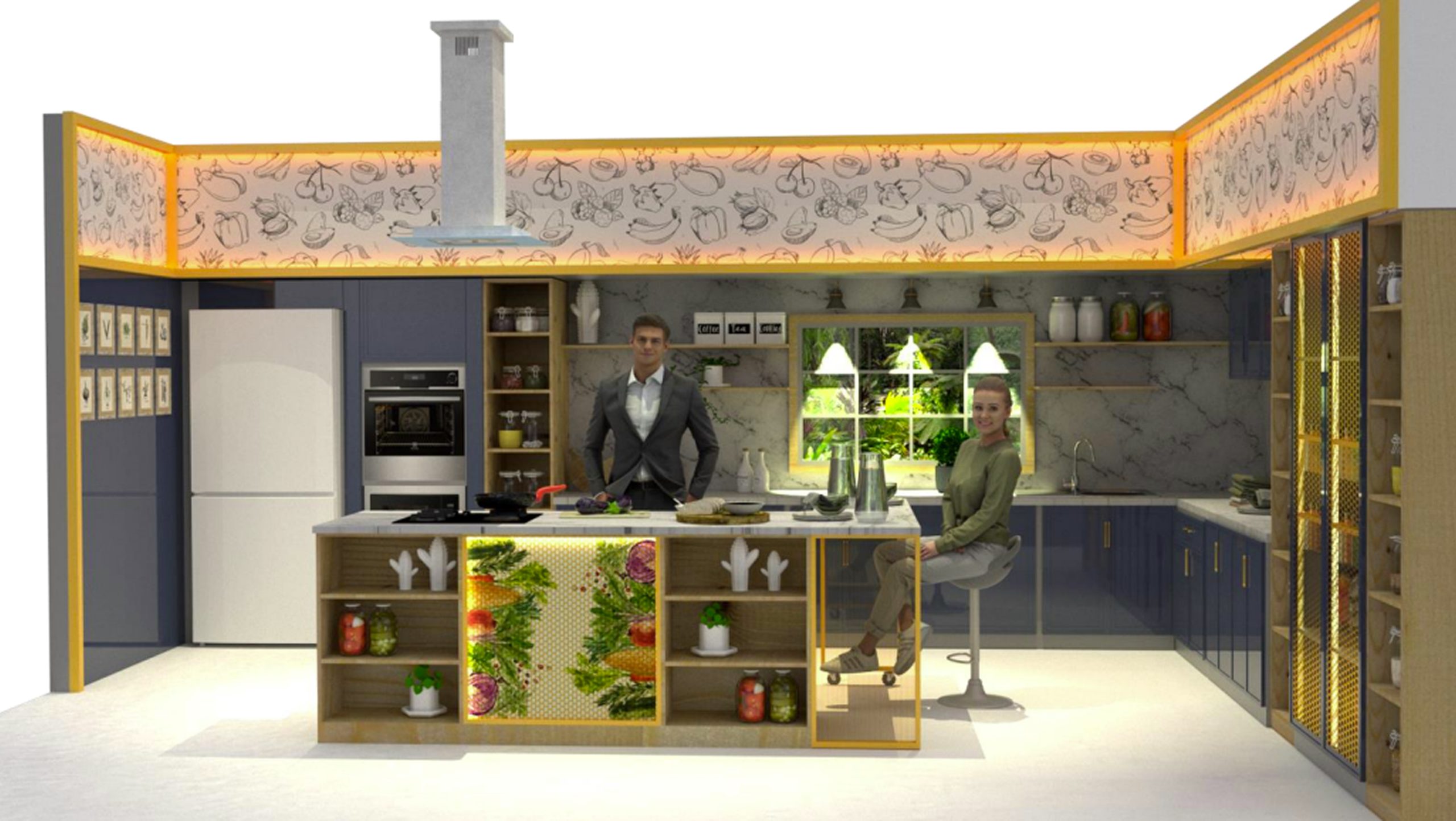 Ledin | Yemek Programı TV Stüdyosu Konsept Tasarım Projesi