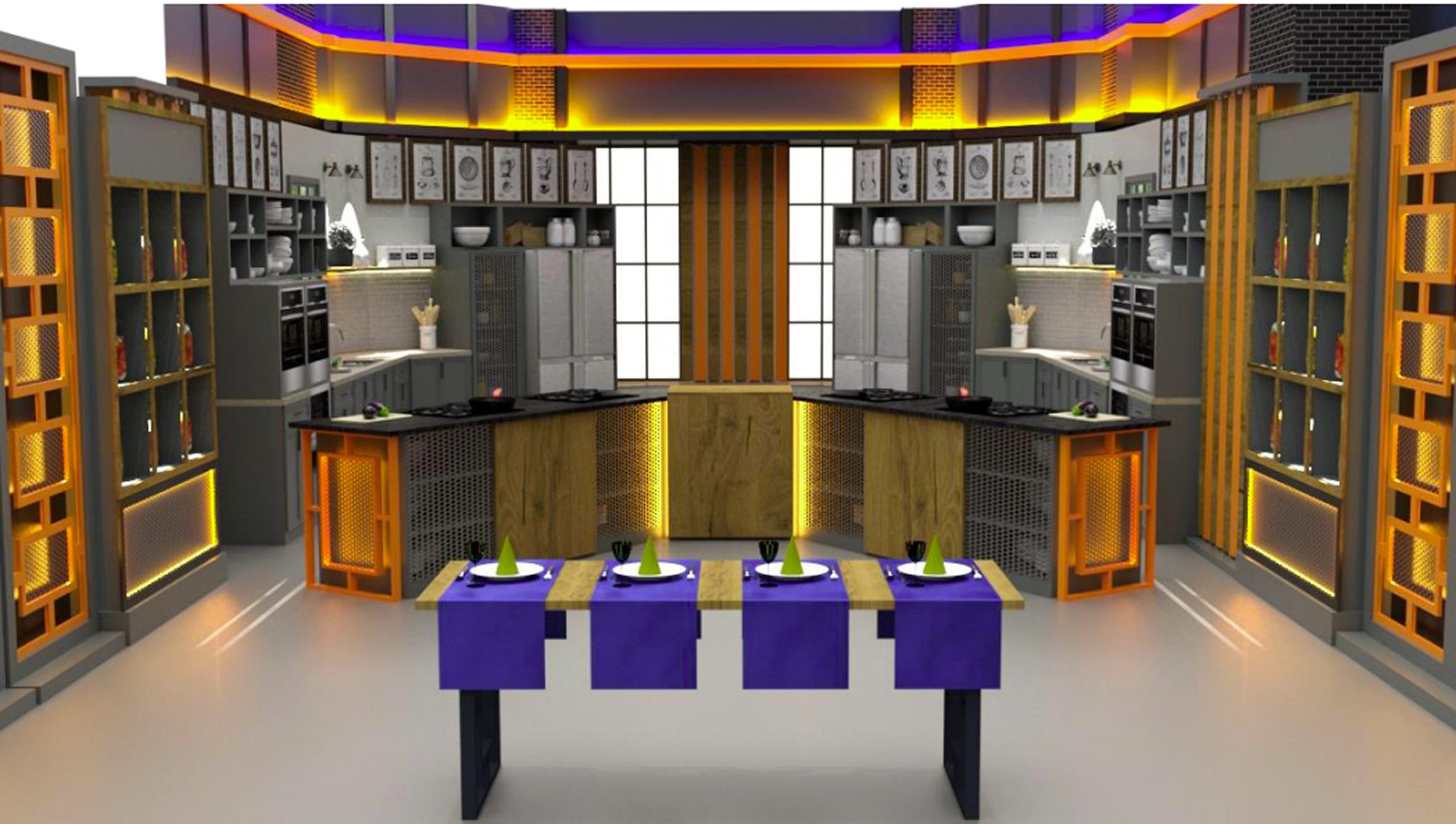 Ledin | Yemek Programı TV Stüdyosu Konsept Tasarım Projesi